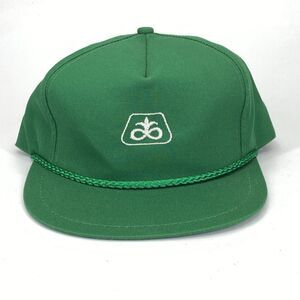 Pioneer Seed Logo on K-Brand USA Strap Back Trucker Hat Rope Leather Strap (H11)